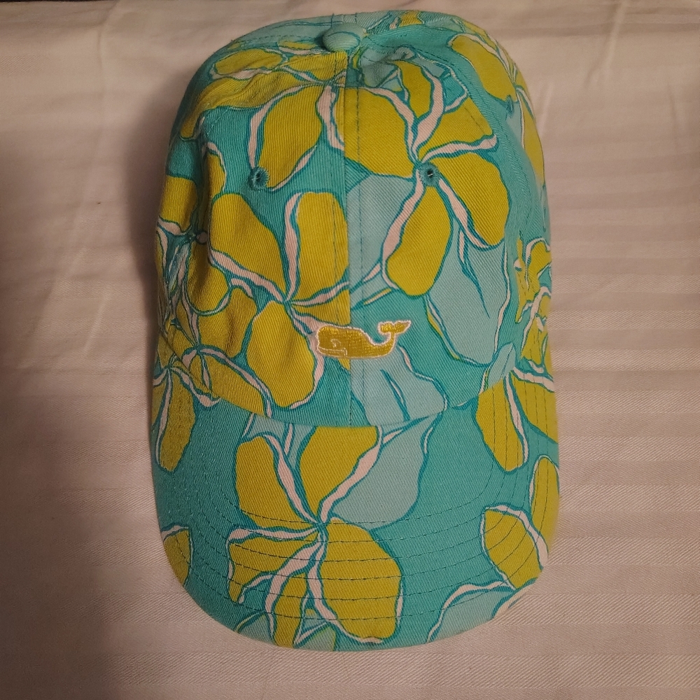 Vineyard Vines Blue and Yellow Floral Hat